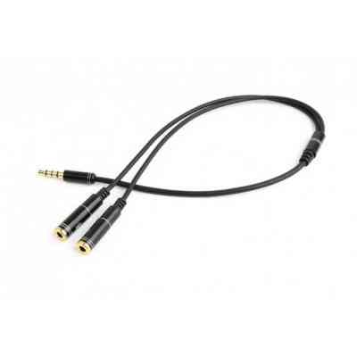 Кабель мультимедійний Jack 3.5mm M to 2 x Jack 3.5mm F (4pin) Cablexpert (CCA-417M) Вінниця