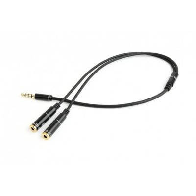 Кабель мультимедійний Jack 3.5mm M to 2 x Jack 3.5mm F (4pin) Cablexpert (CCA-417M) Вінниця - фото 1