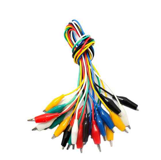 Зажими-крокодили ізоляційні 48 см, 10 шт для тестування Київ