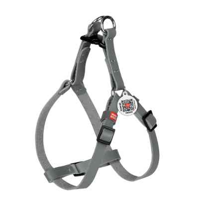 Шлея для котів WAUDOG Classic з QR паспортом XS Ш 10 мм В=С 28-40 см сіра (601011) Вінниця