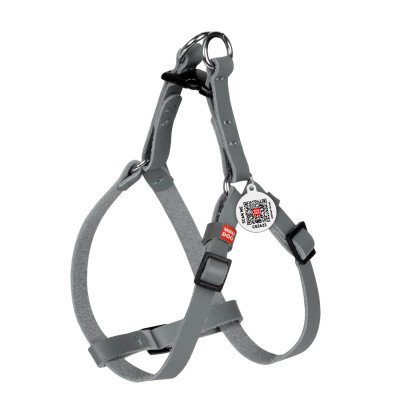 Шлея для котів WAUDOG Classic з QR паспортом XS Ш 10 мм В=С 28-40 см сіра (601011) Вінниця - фото 1