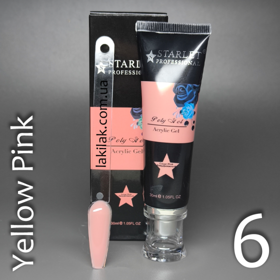 Полігель Starlet Professional №06 (Yellow Pink) в тюбику 30мл Херсон