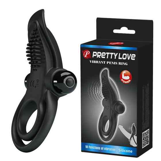 Ерекційне кільце - Pretty Love Vibrant Penis Ring Black Sex Aura Київ