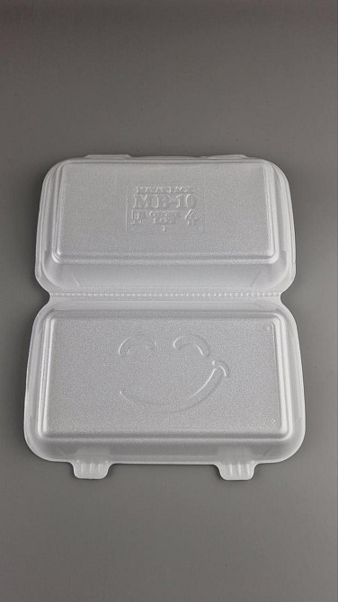 Ланч-бокс из вспененного полистирола с крышкой  (270*145*70) белый МВ-10 (250 шт) Харьков - изображение 2