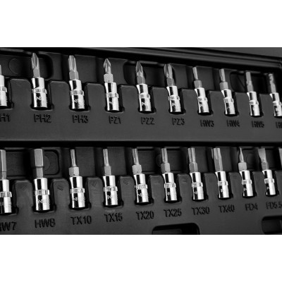 Набір головок Neo Tools 46шт, 1/4&quot;, CrV, кейс (10-004) Вінниця - фото 9