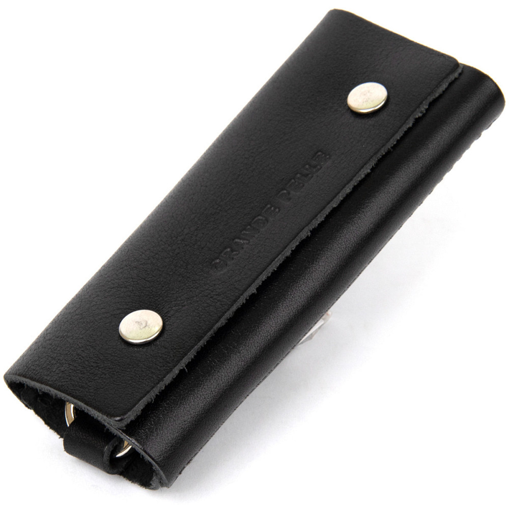 Універсальна шкіряна ключниця GRANDE PELLE 11351 Чорний Київ - фото 1