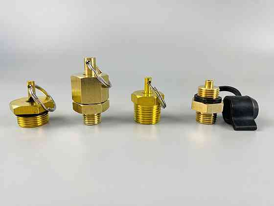 Клапан зливу конденсату М16х1.5, із захисним гумовим ковпачком (латунь) Мукачево