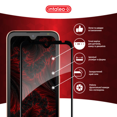 Стекло защитное Intaleo Full Glue Tecno Pop 5 Go Black (1283126573378) Винница - изображение 3