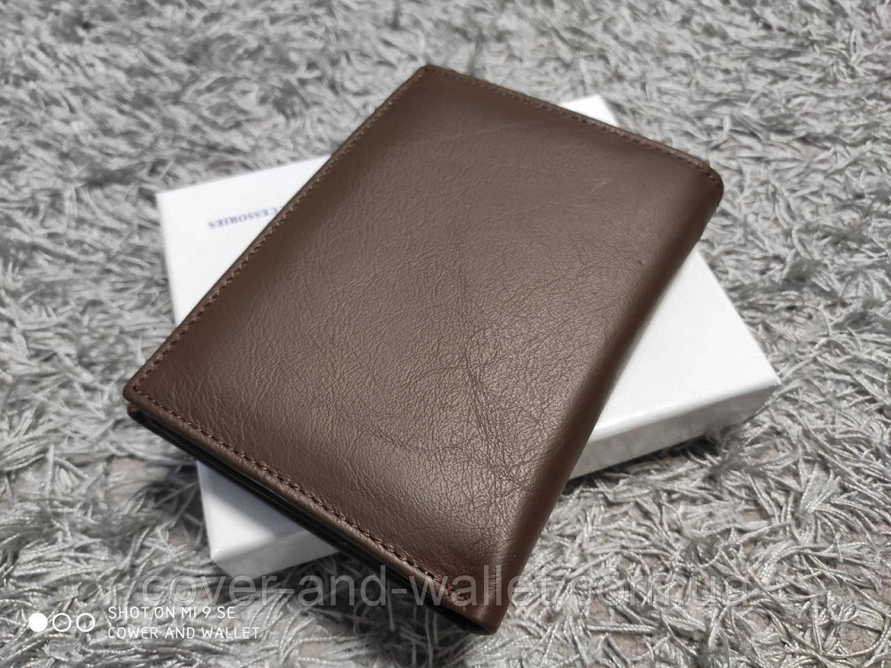 Шкіряний чоловічий вертикальний гаманець на магнітах ST 2 Київ - фото 5