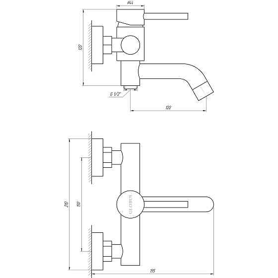 Змішувач для ванни Globus Lux ALPEN SBT1-102L Луцк