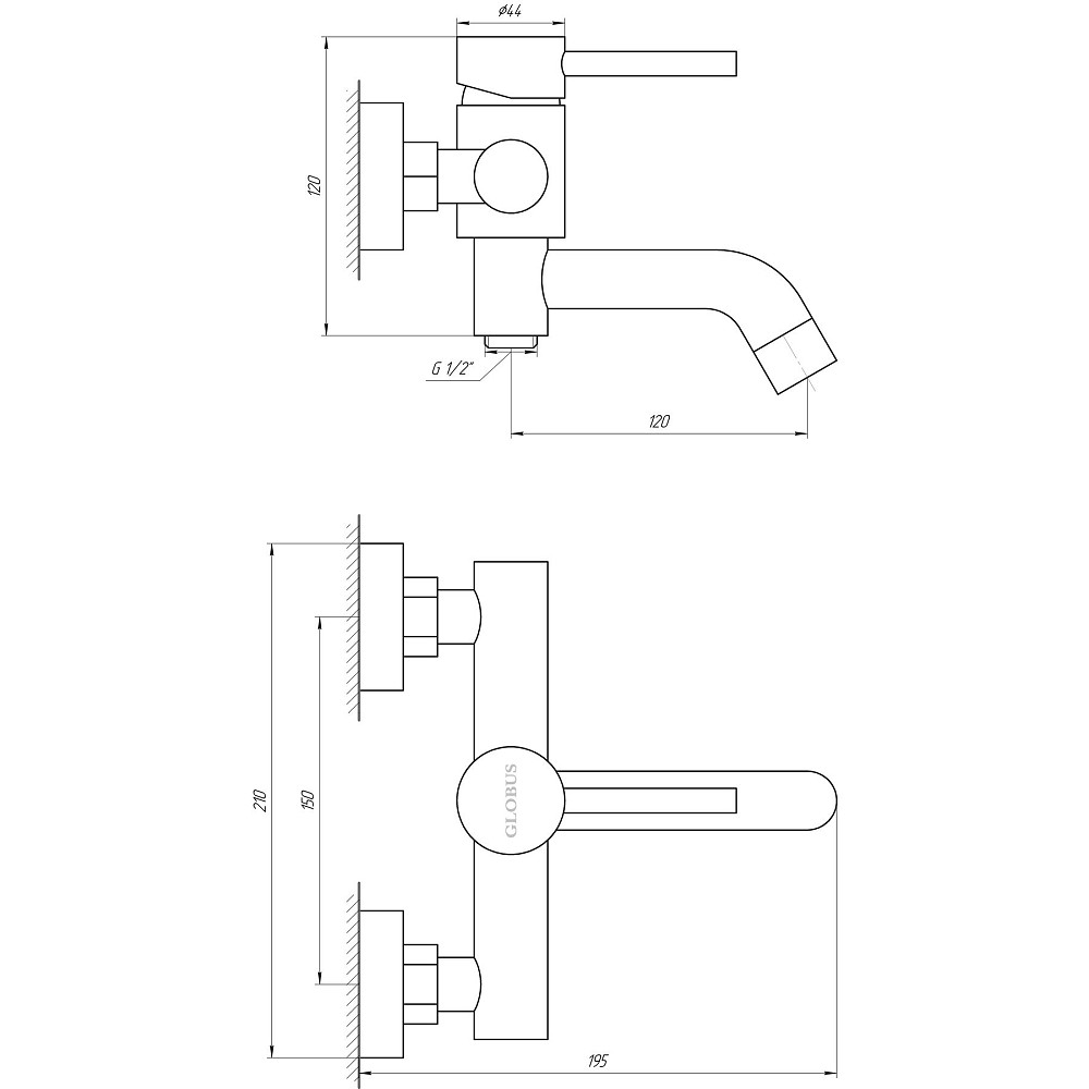 Змішувач для ванни Globus Lux ALPEN SBT1-102L Луцк - изображение 5