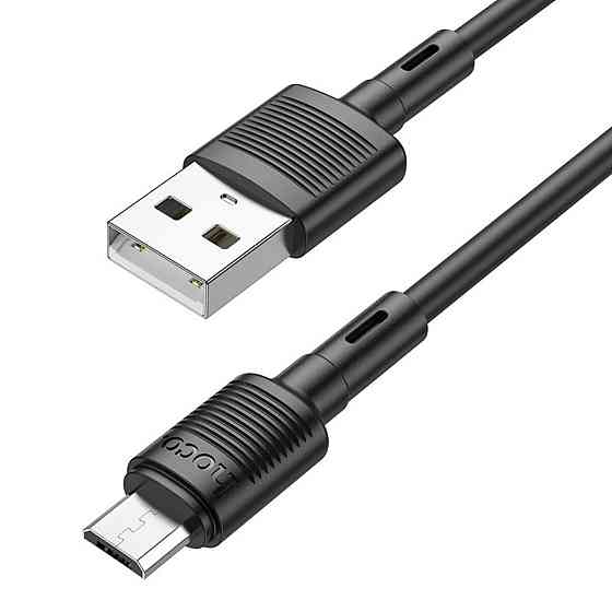 Кабель HOCO X83 USB - Micro 2.4A, 1m, PVC, PVC разъемы, цвет черный 6931474770882 Одесса