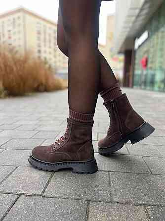 Molly Черевики жіночі MOLLY 12-16 коричневі (зима, замша натуральна) (5715) 39 Коломыя