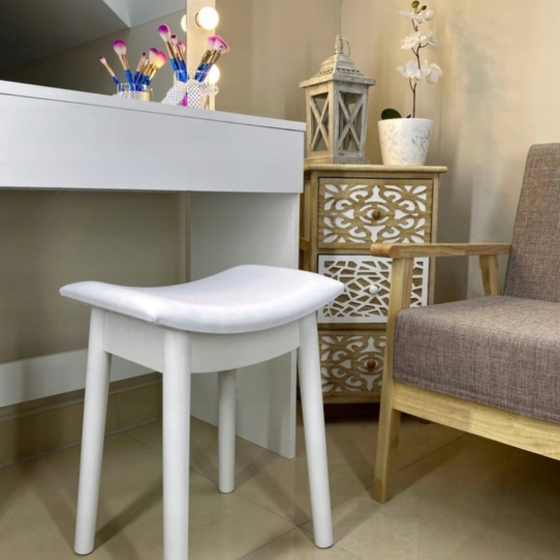 Табурет Chomik ROKA вигнутий у скандинавському стилі білий Київ