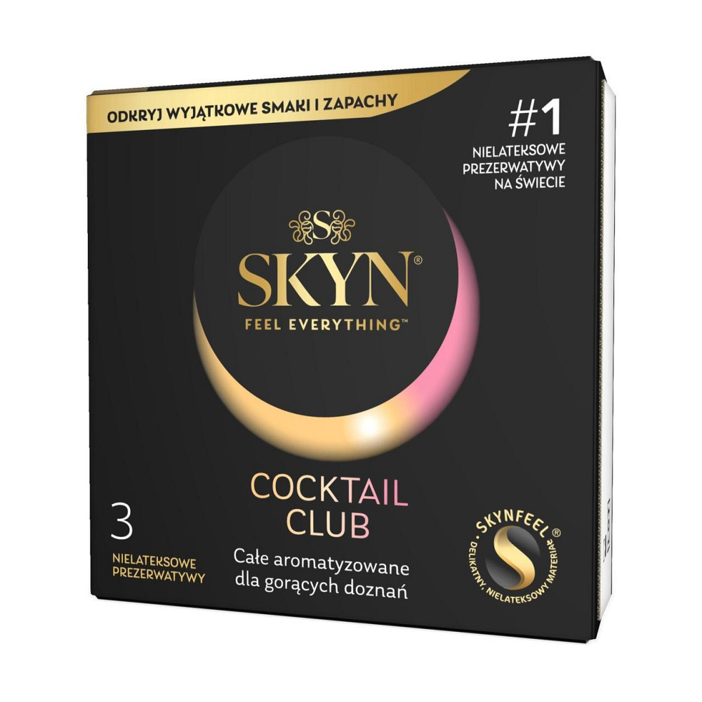 Презервативи SKYN Cocktail Club 3 шт., смаки Pina Colada, Cherry Sunrise і Passion Daiquiri Sex Aura Київ - фото 1