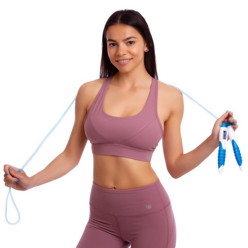 Скакалка со счетчиком и PVC жгутом JPL-1233 Вишнёвое - изображение 8