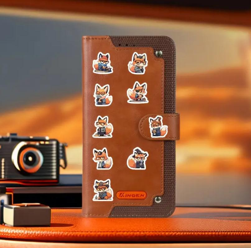 Набор наклеек (стикеров) Хитрый лис в очках (51 шт.), стикерпак лис/лиса Киев - изображение 7