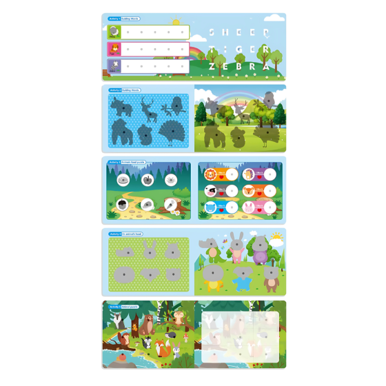 Дитяча розвиваюча книга Busy Book Монтессори, тактильная книга с липучками Keybaby для детей, бизибук, Animals Каменец-Подольский