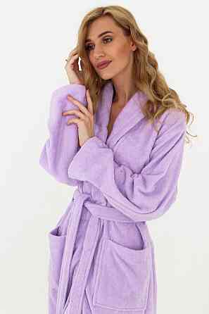 Халат банный Ideal Textile махровий ліловий (56860498) Чернівці