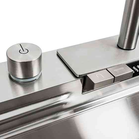 PLATINUM Кухонна мийка 75*45G сатин Platinum Handmade "Водоспад" повна комплектація Киев