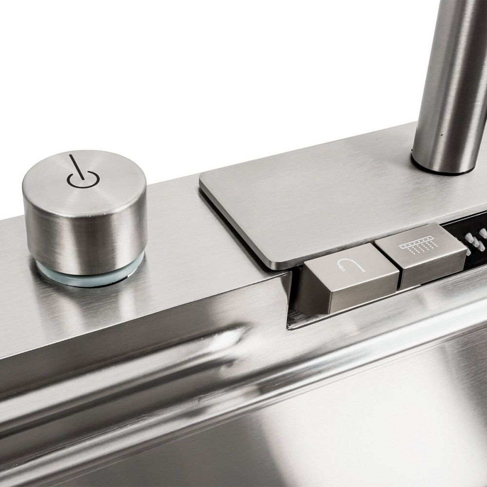 PLATINUM Кухонна мийка 75*45G сатин Platinum Handmade "Водоспад" повна комплектація Київ - фото 5