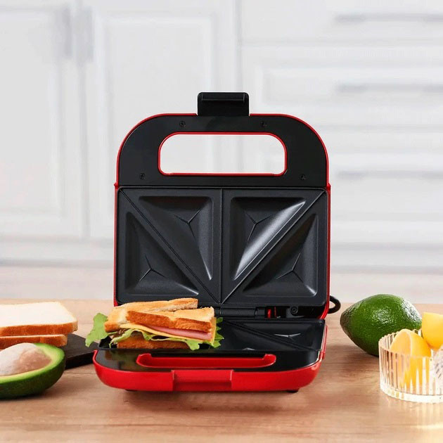 Бутербродниця побутова, Ребриста бутербродниця, Притискна електробутербродниця, Сендвічниця побутова XJ-60 Івано-Франківськ - фото 4