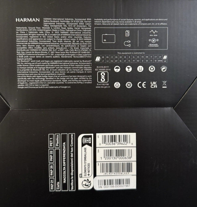 Абсолютно нова ретро-колонка JBL Authentics 200 з Wi-Fi та Bluetooth (JBLAUTH200BLKEP) Київ - фото 1