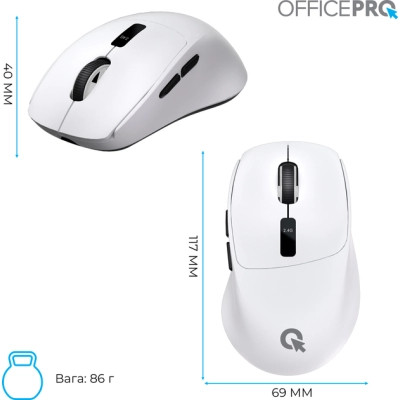 Мишка OfficePro M398W Wireless/Bluetooth White (M398W) Вінниця - фото 7