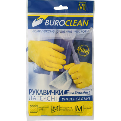 Перчатки хозяйственные Buroclean размер M 1 пара (4823078930736) Винница - изображение 1