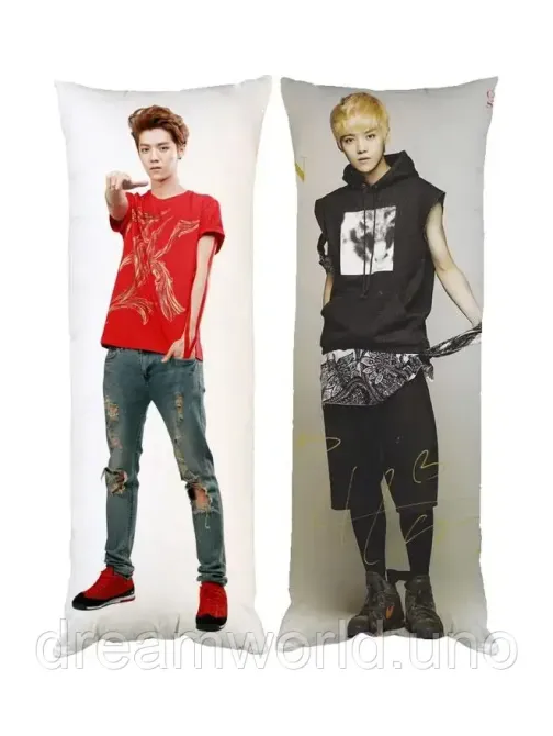 Подушка дакімакура Лухан з EXO декоративна парова подушка для обіймання 50х170 Харків - фото 1