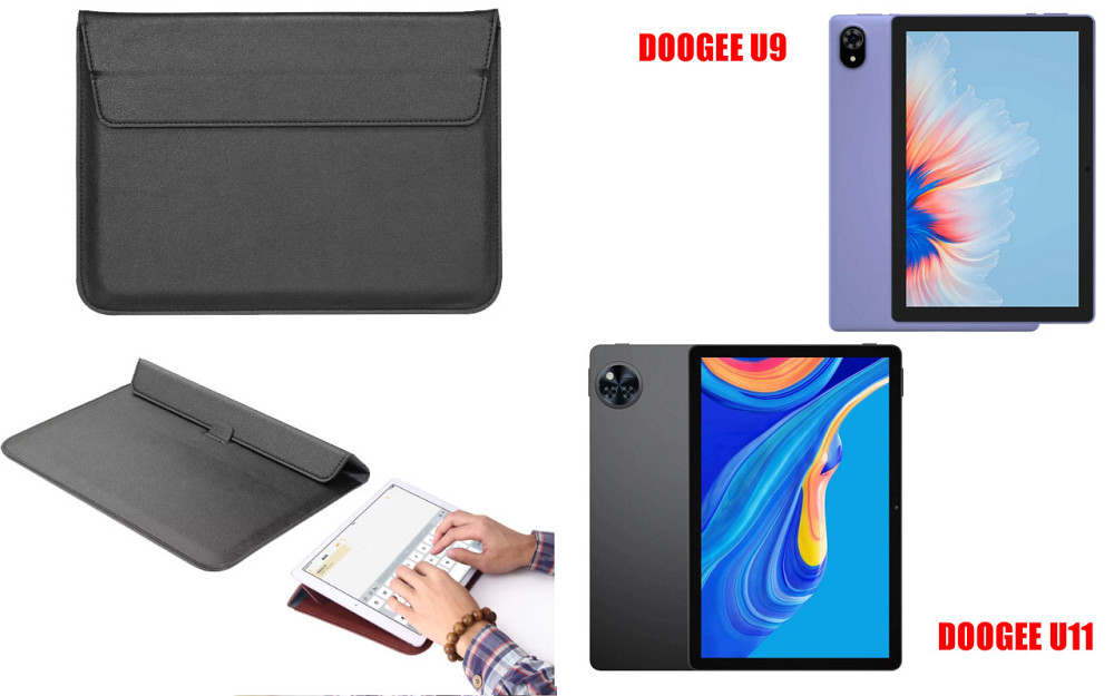 Чохол-конверт VitoCase для Doogee U9, з функцією підставки для планшета Чорний Київ - фото 1