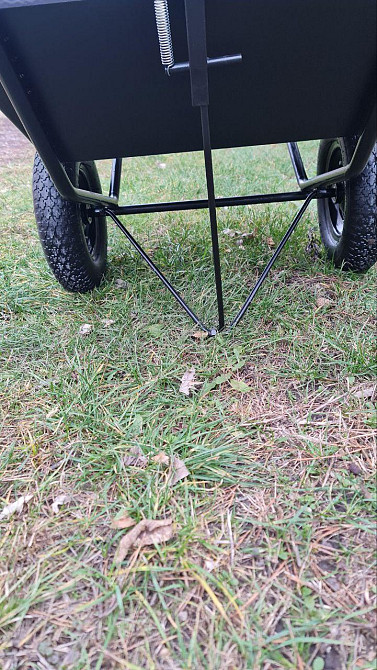 Тачка садовая Garden joys Чорная 110/200л Тачка для перевозки мусора Тачка для перевозки песка Тачка для груза Белая Церковь - изображение 4