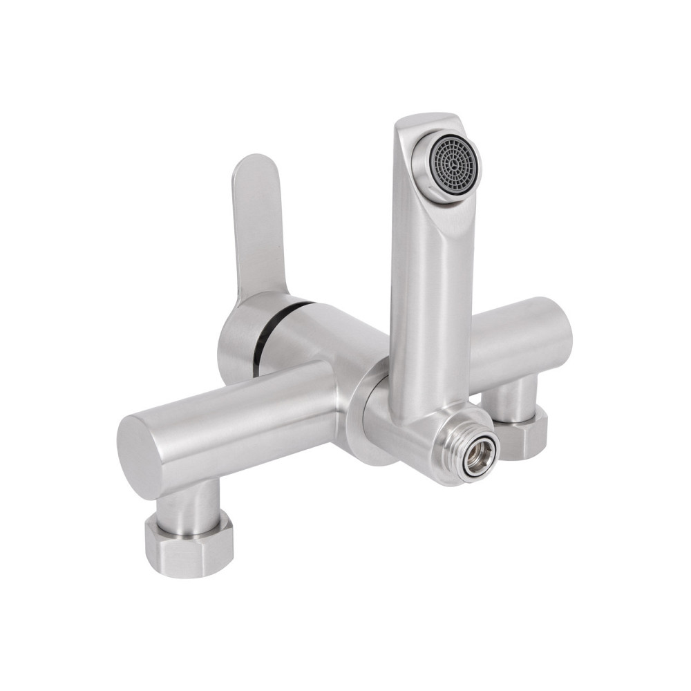 Смеситель для ванны Brinex Pure 006 с поворотным изливом (с душевым гарнитуром) Nickel BRIPUR006NKL Киев - изображение 18