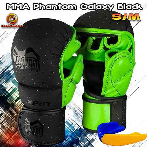 Рукавички для ММА змішаних єдиноборств рукопашного бою ММА Phantom Galaxy Black розмір S/M + КАПА в подарунок Київ