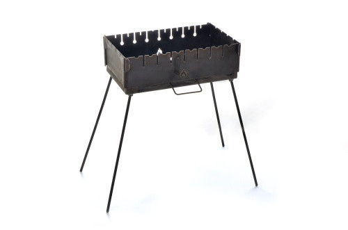 Мангал розкладний (кейс) з чохлом та рукавичками, товщина 3 мм, дворівневий, на 8 шампурів СИЛА Київ - фото 1