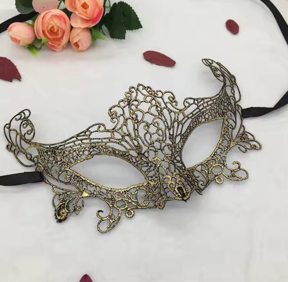 Ажурна маска one size золотистий Київ - фото 1