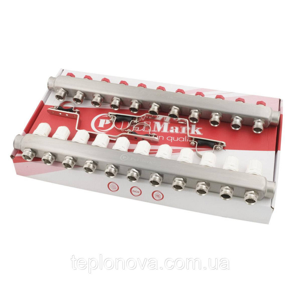 Коллектор нержавейка на 11 пар выходов  