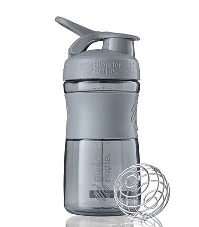 Шейкер спортивний (пляшка) BlenderBottle SportMixer Flip 20oz/590ml Grey Каменское - изображение 3