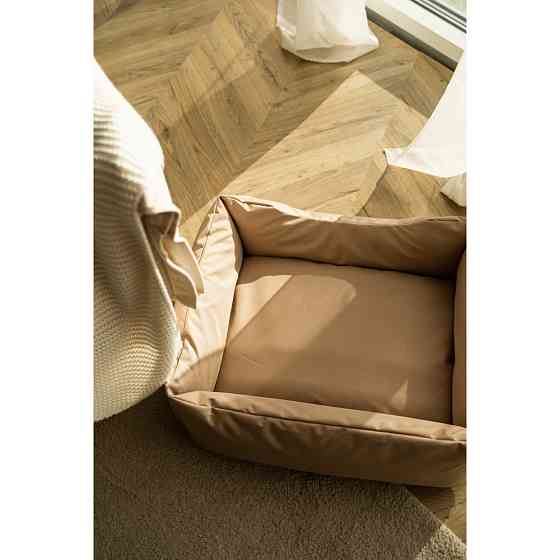 Водоотталкивающий лежак со съемным чехлом и двухсторонней меховой подушкой Incor Бежевый 10041 3XL (130/80/23) Киев