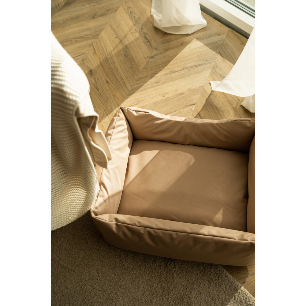 Водовідштовхувальний лежак зі знімним чохлом і двосторонньою хутряною подушкою Incor Бежевий 10041 3XL (130/80/23) Київ - фото 4