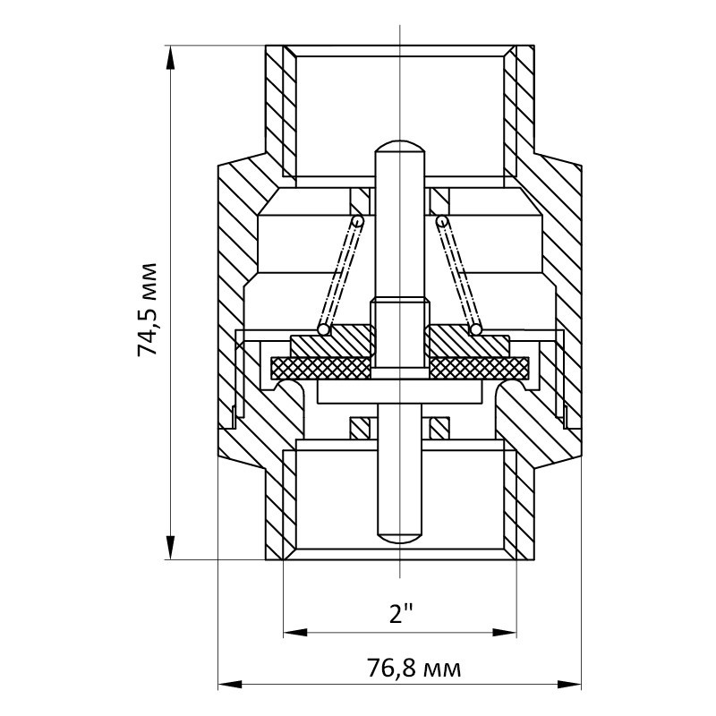 Клапан зворотний Koer KR.171 - 2" (KR5133) Київ - фото 2