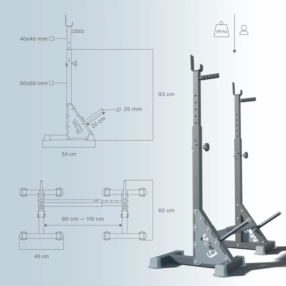 Стойки под штангу Bugai 50 на 50 мм 3 в 1 жим, приседания, брусья Киев - изображение 7