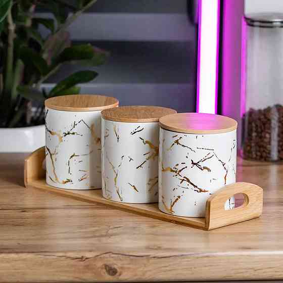 Набір банок для сипучих продуктів, 3 шт, 650 мл Київ