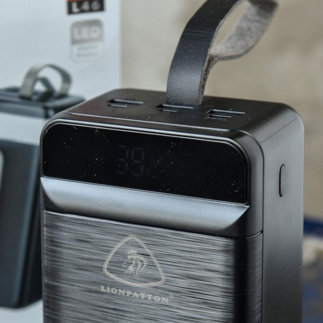 Універсальна зарядна батарея Power Bank LionPatton 60000Mah (Чорний) Вінниця - фото 8