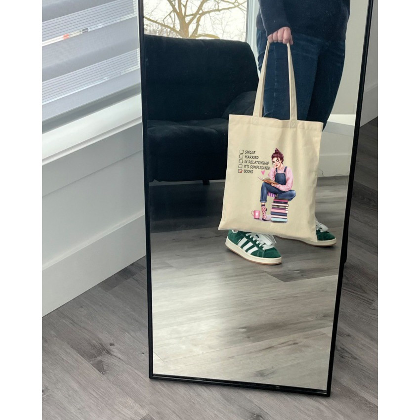 Екошопер BookOpt BK4068 "BOOKS - джерело знань" бежевий Київ - фото 5