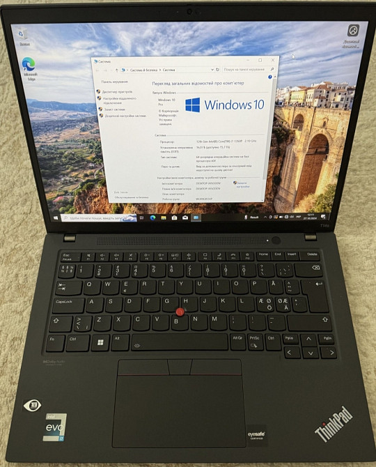 Ноутбук Lenovo Think Pad T14s GEN 3 i7-1260p 16/512Gb. 14" FHD IPS plus. Київ - фото 7