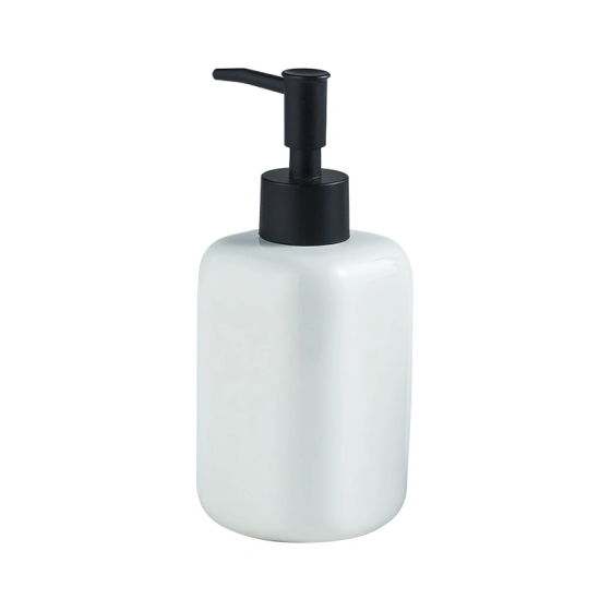 Дозатор для мила керамічний для ванної кімнати колір білий Кам'янець-Подільський