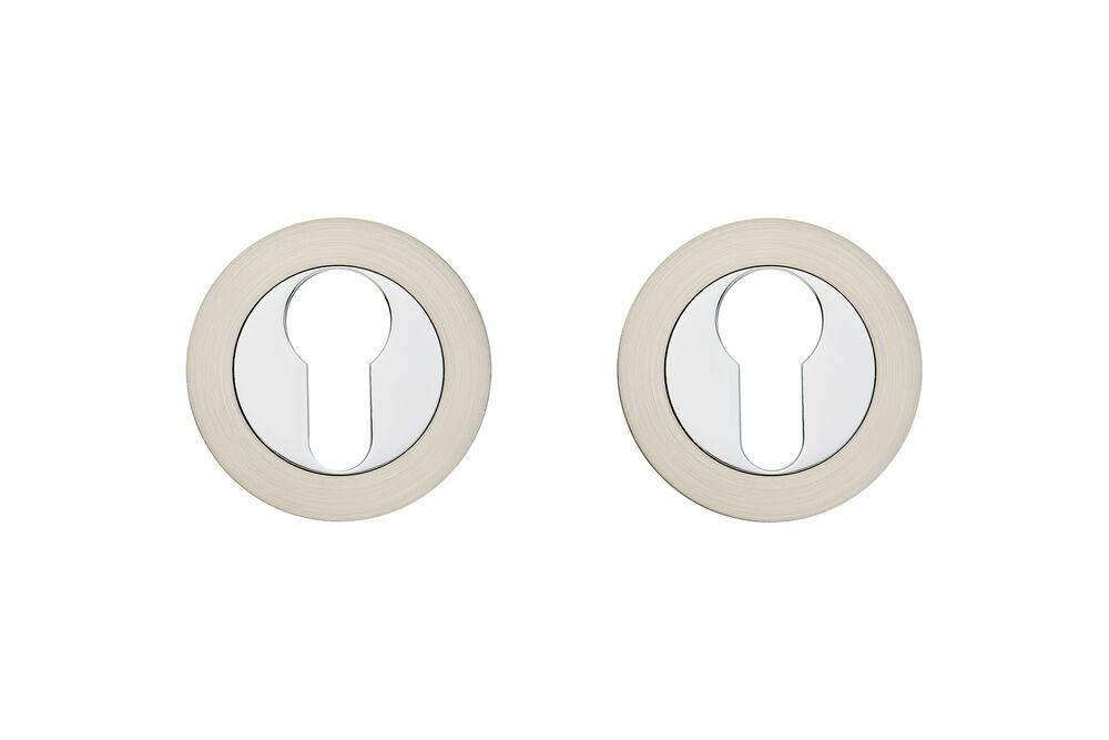 Накладки на цилиндр Gavrohe Z2-EH SN/CP никель/ хром Киев - изображение 1