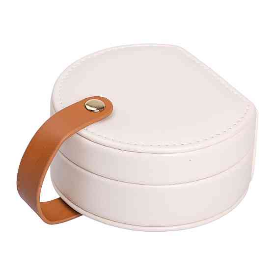 Скринька для прикрас з еко шкіри 10×9×4.5 см ​​органайзер для ювелірних виробів HP-5-31BE Коломия