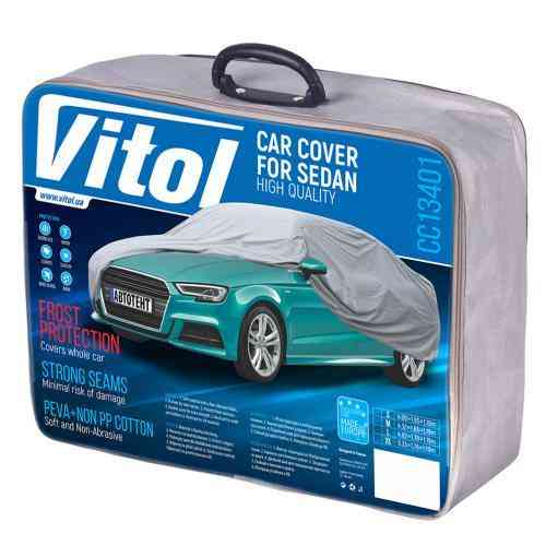 Автомобільний тент CC13401 L сірий з підкладкою PEVA+PP Cotton, розміри 482х178х119 Харків